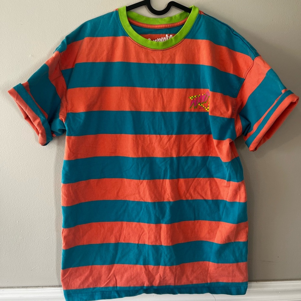 Empyre Striped Coral and Blue Tshirt